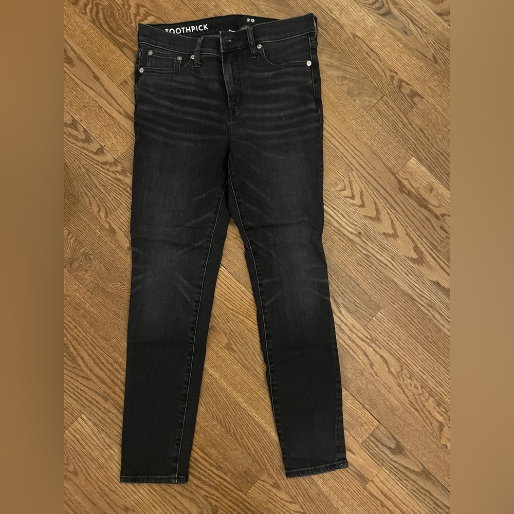 Charcoal J. Crew Toothpick Jeans